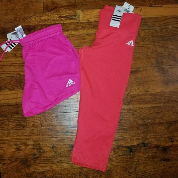 adidas Pants - Adidas Bundle Shorts & Crop Leggings M